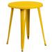 Latitude Run® Pelzer 30" Round Metal Indoor-Outdoor Table Metal in Yellow | 29 H x 24 W x 24 D in | Wayfair LDER8440 43608622