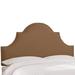 Red Barrel Studio® Delaware Panel Headboard Upholstered/Cotton in White/Black/Brown | 58 H x 56 W x 4 D in | Wayfair RDBL6194 38544242