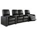 Latitude Run® Inuya Center Home Theater Row Seating (Row of 4) Microfiber/Microsuede in Black | 42 H x 120 W x 43 D in | Wayfair