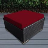 Latitude Run® Billyjo Ottoman w/ Cushion Wicker/Rattan | 13 H x 26 W x 22 D in | Outdoor Furniture | Wayfair 9AE464A2FF5249CFA84F5CF3AF7D9E61