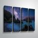 Latitude Run® 'Milky Way Oregon Coast' Photographic Multi-Piece Image on Canvas Metal in Blue/Green | 24 H x 32 W x 2 D in | Wayfair