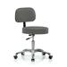 Perch Chairs & Stools Height Adjustable Exam Stool w/ Basic Backrest Metal in Gray/White | 36 H x 24 W x 24 D in | Wayfair WTBAC1-BCH
