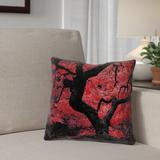 Red Barrel Studio® Olney Japanese Maple Tree Double Sided Print Throw Pillow redPolyester/Polyfill/Polyester | 26 H x 26 W x 9.5 D in | Wayfair