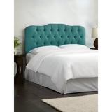 House of Hampton® Danicia Tufted Panel Headboard Upholstered/Linen in Green/Brown | 51 H x 62 W x 4 D in | Wayfair WRLO6685 40762145