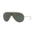 Ray-Ban RB3697 Wings II Sunglasses - Men's Gold Frame Dark Green Lenses 905071-33