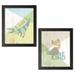 Zoomie Kids Be Kind Fox & Rawr Dinosaur 2 Piece Canvas in Blue/Yellow | 16 H x 12 W x 0.75 D in | Wayfair 8358667A5FBE4BCB91B4148A2C7CC855