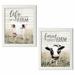 August Grove® Farm Sweet Farm Cow & Life Is Better On Farm by Marla Rae - 2 Piece Textual Art Set on Canvas | 16 H x 12 W x 0.75 D in | Wayfair
