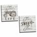 August Grove® 'Farm Life & Farm Sweet Farm' 2 Piece Graphic Art Print Set Canvas in Black/White | 0.75 D in | Wayfair