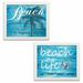 Highland Dunes Beach Life Collection 2-Piece Vignette Framed Wall Art for Home Wall Decor by Cindy Jacobs in Blue/White | 0.75 D in | Wayfair