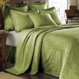 Historic Charleston Charles Matelasse Single Bedspread Cotton in Green | King | Wayfair 13989BEDDKNGSAG