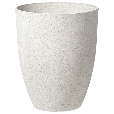 Blumentopf Creme 43 x 43 x 52 cm aus Steingemisch Rund Modernes Design