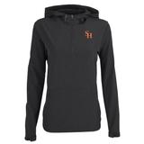 Women's Charcoal Sam Houston State Bearkats Pullover Stretch Anorak Jacket