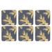 Pimpernel S.M. Etch Leaves Coasters 4"X 4" Cork in Blue | 1.5 H x 4.25 D in | Wayfair 2010268918