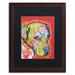 Trademark Fine Art 'Dogs Speak' by Dean Russo Framed Graphic Art Canvas, Wood | 18.75 H x 22.75 W x 0.75 D in | Wayfair ALI2595-W1620BMF