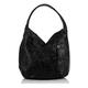 Firenze Artegiani. Damen echt Leder Handtasche Gravur Floral. Italienische. Damen Boho Handtasche. Made in Italy. Vera Pelle Handtasche. 33 x 33 x 18 cm Farbe: schwarz