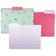 Graphique Flamingo Pink File Folder Set – File Set Includes 9 Folders and 3 Unique Flamingo and Polka Dot Designs, Embellished w/Gold Foil on Durable Triple-Scored Coated Cardstock, 11.75" x 9.5"