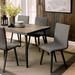 Corrigan Studio® Dupont Modern Dining Table Wood/Metal in Brown/Gray | 29.5 H x 64 W x 38 D in | Wayfair C22DFB8AC75F4F12929ECAB2E8AB1977