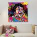 East Urban Home 'El Chapo' Graphic Art Print on Canvas Canvas, Cotton in Black/Indigo/Red | 12 H x 12 W x 1.5 D in | Wayfair