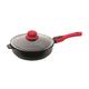 Aluminium Frying Pan with Removable Handle and Glass Lid 22, 24, 26, 28 cm (28 cm)