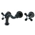 Kingston Brass Vintage Wall Mounted Bathroom Faucet, Ceramic in Brown | 2.56 H in | Wayfair KS3125AX