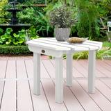 Sol 72 Outdoor™ Anette Plastic Side Table Plastic in White | 17 H x 27 W x 18 D in | Wayfair 82A97E3536D74B13B7EE21EDF32D040D