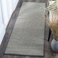 Brown/Gray 30 x 0.5 in Indoor Area Rug - Wrought Studio™ Freels Geometric Jute/Sisal Natural/Dark Grey Area Rug Jute & Sisal | Wayfair