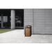 Alpine Industries 471-2 Series Stone Paneled 40 Gallon Curbside Outdoor Trash Can in Yellow/Black | 41.33 H x 21.06 W x 21.06 D in | Wayfair
