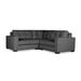 Gray Sectional - Wade Logan® Maggio 90" Wide Linen Symmetrical Modular Corner Sectional Linen | 33 H x 90 W x 83 D in | Wayfair