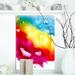 East Urban Home Contemporary 'Multicolor Acrylic' - Wrapped Canvas Graphic Art Print Canvas in Blue/Pink/Yellow | 20 H x 12 W x 1 D in | Wayfair