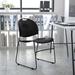 Flash Furniture Gaea 880 lb. Capacity Ultra-Compact Stack Chair w/ Metal Frame Plastic/Acrylic/ in Black | 31 H x 19.5 W x 20.75 D in | Wayfair