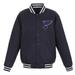 Men's JH Design Navy St. Louis Blues Two Hit Poly Twill Jacket