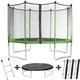 Trampoline Yoopi - ø 4.25 m - Avec Filet + Echelle + Couverture + Kit d'ancrage