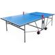 Table de ping pong indoor bleue - table pliable avec 2 raquettes et 3 balles. pour utilisation