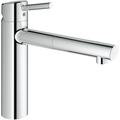 Grohe - Mitigeur évier Concetto à une main bec moyen haut, bec mousseur extractible, Coloris: