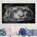 World Menagerie 'Tiger Silhouette' Photographic Print on Wrapped Canvas in Black/White | 18 H x 30 W x 1 D in | Wayfair