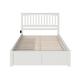 Moffett King Solid Wood Storage Platform Bed Wood in White Laurel Foundry Modern Farmhouse® | 50 H x 82.5 D in | Wayfair