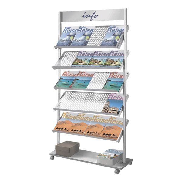 Kerkmann Prospektregal »6334« silber, 98.5x175x4 cm Image