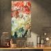 East Urban Home Contemporary 'Tri Colors in Oil Painting' Oil Painting Print on Wrapped Canvas Metal in Red/Yellow | 32 H x 16 W x 1 D in | Wayfair