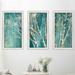Winston Porter 'Blue Birch Horizontal' Multi-Piece Image Acrylic Painting Print Plastic/Acrylic in Green | 25.5 H x 40.5 W x 1 D in | Wayfair