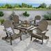 Loon Peak® Billie 5 Piece Seating Group Wood/Natural Hardwoods in Gray | Outdoor Furniture | Wayfair 04DF626C7FBF4C5286A6C57ED8FE5572