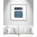 George Oliver Retro Elements Blue IV - Picture Frame Print on Paper in White | 33.5 H x 33.5 W x 1.25 D in | Wayfair
