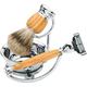 Erbe Shaving Shop Rasierset vierteilig, Olivenholz, Gillette Mach 3, mit Schale