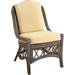 Bay Isle Home™ Stowers Side Chair Upholstered/Wicker/Rattan in Brown | 36 H x 24 W x 29 D in | Wayfair 65E2CEEA8D0E4CA99FE4BA3EEC63E38C