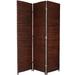 Highland Dunes Fickes 53" W x 71" H Woven Rushes Folding Room Divider Wood in Brown | 71 H x 53.25 W x 0.75 D in | Wayfair