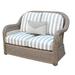 Birch Lane™ Anne Loveseat w/ Cushion All - Weather Wicker/Wicker/Rattan in Brown | 37 H x 53.5 W x 36 D in | Outdoor Furniture | Wayfair