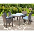 Rosecliff Heights Losey 7 Piece Outdoor Dining Set w/ Cushion in Gray | 30 H x 72 W x 42 D in | Wayfair 62E1F24AC6FB497D9CA3BD52BD598D31