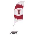 Temple Owls 7' Razor Sail Flag with Base