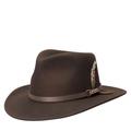 Scala Classico Men's Crushable Outback Hat Chocolate Size L