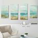 Highland Dunes 'Serenity on the Beach' Acrylic Painting Print Multi-Piece Image on Canvas in Black | 30 H x 56 W x 1 D in | Wayfair