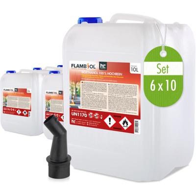 Höfer Chemie Gmbh - 6x 10 l flambiol® Bioethanol 100% Hochrein